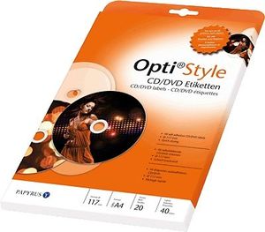 OPTI Style CD-Etiketten A4 20 Blatt