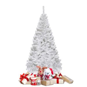 Umelý vianočný stromček CM19733, s 350 špičkami, kovový stojan, PVC ihličie, 150 cm, biely