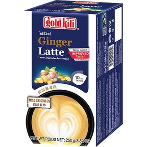 GOLD KILI Instant Ingwer Latte Getränk [ 250g (10x25g) ] | Ingwergetränk