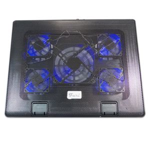 Notebook Kühler S500 Schwarz Laptop Cooling Pad 5x Lüfter 5xblaue LED 10"-16"