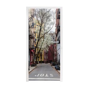 MuchoWow® Türtapete Selbstklebende Türfolie New York - Amerika - NYC 80x215 cm Türposter Türaufkleber Klebefolie Türklebefolie - Selbstklebende Tapete - Türaufklebern