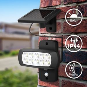 LED solárne vonkajšie svetlo PIR snímač pohybu nástenné svietidlo vonkajšie reflektory IP44 čierna