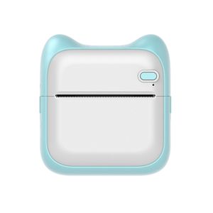 Tragbarer A8-Taschendrucker, kabelloser Bluetooth-Thermodrucker, unterstützt Foto-/Dokumenten-/Notizdruck, blau