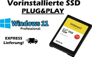 512GB SSD Festplatte mit vorinstallierten Windows 11 Professional PC Laptop Notebook 512GB SSD Festplatte mit vorinstallierten Windows 11 Professional PC Laptop Notebook