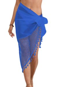 Damen Tüllröcke Asymmetrische Cover Ups Strandkleider Badeanzug Beiläufige Bademode Blau,Größe Einheitsgröße