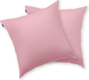 Brielle 2er Set 100% Baumwolle Kissenbezug mit verdecktem Reißverschluss 80 x 80 cm Rosa