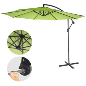 Ampelschirm Acerra, Sonnenschirm Sonnenschutz, Ø 3m neigbar, Polyester/Stahl 11kg  grün-lemon ohne Ständer