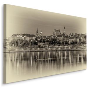 Fabelhafte Canvas LEINWAND BILDER 120x80 cm XXL Kunstdruck Warschau Weichsel