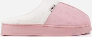Damen Hausschuhe Slip On Pantoffeln Plüsch Isoliert Slippers Knowi Rosa Gr.38/39