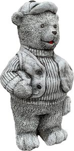 stoneandstyle Steinfigur Gartenfigur Teddy Paul frostfester Steinguss massiv