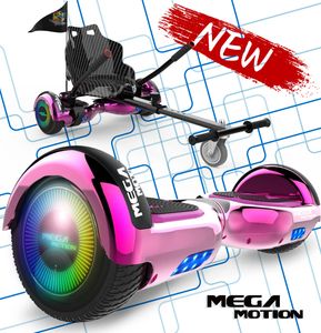 HoverBoard mit Sitz MegaMotion 6,5 Zoll Elektro Scooter Hoverboards Self Balance Scooter Segway E-Skateboard 350W*2 Motor mit Hoverkart für Kinder und Jugendliche