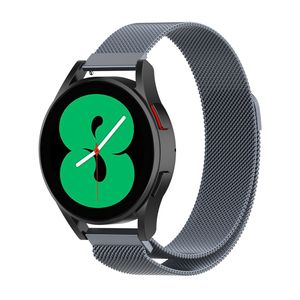 Strap-it Milanese Armband - Kompatibel mit Samsung Galaxy Watch Armband 42mm Edelstahl Armband mit Magnetverschluss - Ersatzarmband - Hochwertiges Material - für Smartwatch 20mm Armband Grau