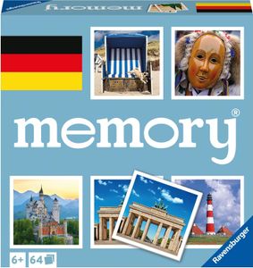 Ravensburger Deutschland memory® - 20883 - der Spieleklassiker quer durch Deutschland, Merkspiel für 2-8 Spieler ab 6 Jahren