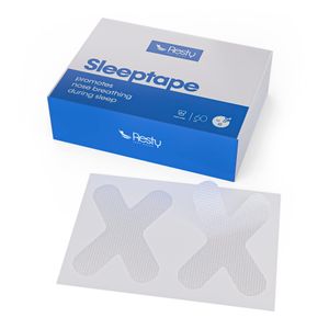 Resty® Sleeptape Mundpflaster (60 Stück) Hilfsmittel gegen Schnarchen und besser schlafen - Mouth Tape für Nasenatmung und bessere Sauerstoffversorgung des Blutes