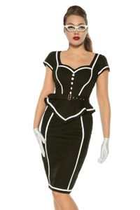 Etuikleid 50er Jahre Pin Up Vintage-Kleid Rockabilly Kleid mit Gürtel Retro , Gr. M Etuikleid 50er Jahre Pin Up Vintage-Kleid Rockabilly Kleid mit Gürtel Retro , Gr. M