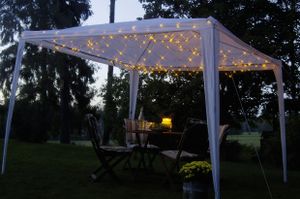 Best Season LED-Lichternetz, 180tlg., ca. 3 x 3 m Farbe warm white, outdoor, mit Trafo, Kabel:schwar, 498-76