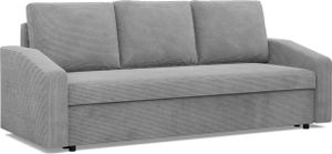Sofa 3-Sitzer  mit Schlaffunktion,  Cord - Grau