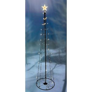 Lex Light LED Weihnachtsbaum Lichterbaum 180cm 106 LED warmweiß 8 Funktionen f. Innen und Außen