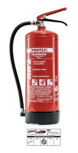 Gloria PDE 6 Protex – Dauerdruck Pulver Feuerlöscher mit Wandhaken, Brandklassen ABC, EN 3, 6 kg, 10LE