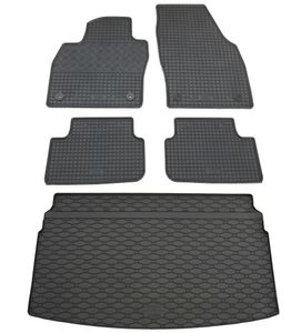 Rigum Gummi Fußmatten + Kofferraumwanne im Set für VW T-Cross