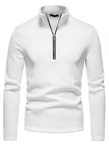 Herren Sweatshirts Langarm Elegant Pullover Shirts Strickpullover Lightweight Oberteile Weiß,Größe L