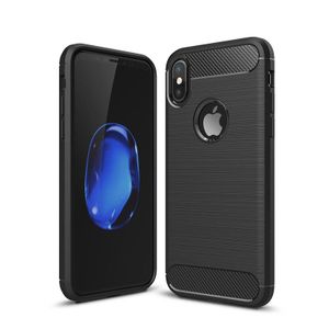 Apple iPhone Xs / iPhone X Handy Hülle Case Cover schwarz Carbonfarben
