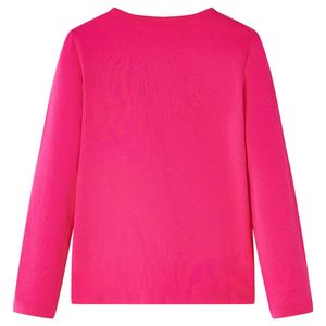 vidaXL Kinder-Langarmshirt Knallrosa 140