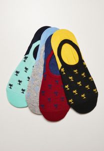 Urban Classics TB5181 | Reccyled Yarn Invisbile Palmtree Ponožky 4-pack - Farba: multicolor - Veľkosť: 47-50