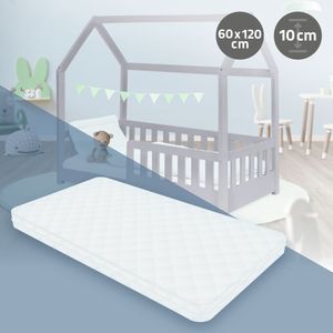 Dětská matrace ML-Design, 60x120x10 cm, testováno na škodlivé látky, certifikováno Oeko-Tex 100, dětská matrace juniorská matrace se zipem a pratelným potahem, matrace ze studené pěny do dětské postele dětská postel