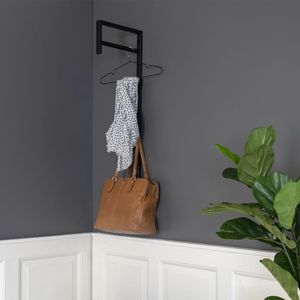 Trento Kleiderständer, Farbe: Schwarz, 82 x 30 x 3 cm (B x T x H)