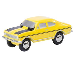 Piccolo Opel Rallye Kadett gelb/schwarz Modellauto 1:90 Schuco
