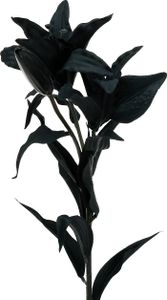 Sztuczny kwiat lilii czarny 84cm jedwabna dekoracja kwiatowa