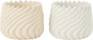 J-Line Blumentopf Maris Zement Weiß/Creme Medium 2 Sortiert