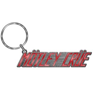 Motley Crue -  Druckguss Schlüsselanhänger Logo RO7362 (Einheitsgröße) (Rot/Silber)
