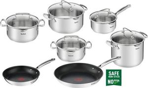Tefal Duetto+ G732SC55 Topfset 12-teilig (Töpfe mit Deckel, Bratpfanne mit Deckel, Bratpfanne 24cm und 28cm)