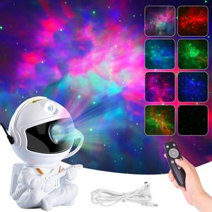 Astronaut LED Sternenhimmel Projektor Galaxis Lampe Sternenprojektor Nachtlicht mit Fernbedienung, Weiß
