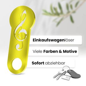 Musiknote - Sofort abziehbares Design für Musikliebhaber, Farbe:Gold, Stück:3, Motiv:Musiknote