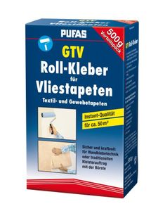 Pufas Kleber Kleister  GTV Rollkleber für Vlies Textil Gewebe Tapeten 500g