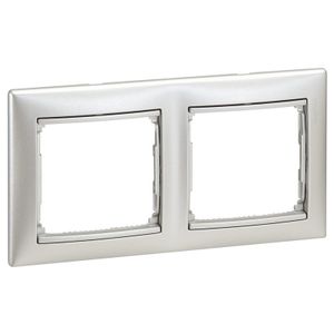 Dvojrámček Legrand Valena 770152 strieborná metalíza