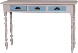 Casa Padrino Landhausstil Konsole Grau / Blau 120 x 35 x H. 79 cm - Möbel im Landhausstil