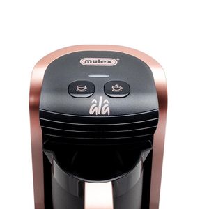 Mulex 1L 600W Elektrischer Mokkakocher Mokkakanne Espressokocher 4 Tassen  Kupfer
