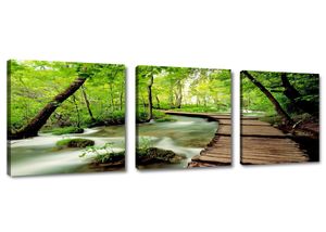 150 x 50 cm Bild auf Leinwand Natur 4216-SCT deutsche Marke und Lager  -  Die Bilder / das Wandbild / der Kunstdruck ist fertig gerahmt