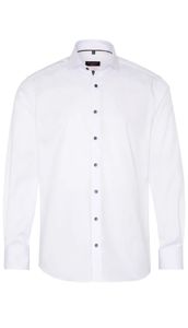 Eterna - Modern Fit - Bügelfreies Herren Langarm Hemd in verschiedenen Farben, (8819 X17V), Größe:43, Farbe:Weiß (00)