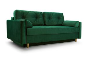 Sofa mit Schlaffunktion Schlafsofa Sofabett 3-Sitzer 213 × 74 × 100 cm Couch DL-Klapp-System Astoria Kronos 19