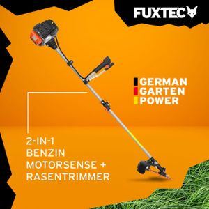 FUXTEC Benzin Motorsense | Rasentrimmer | Freischneider | 9-Zahn | 3 PS | 2-Takt | 52ccm | 7,5kg | 9-Zahn | Faden + Messer | FX-MS152