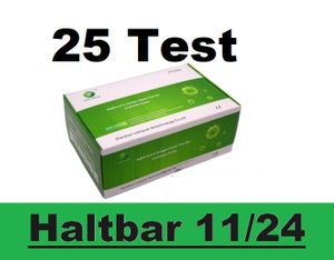 25x Greenspring BIO-TECH COVID-19 & Antigen Haltbarkeit 11/2024 Schnelltest Rapid Test -Corona Laien 4in1 Lolli Nasal Spuck Rachen| CE 2934 | +3M 9320