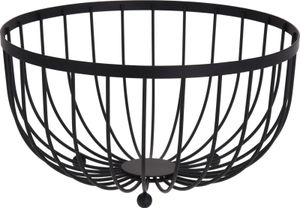 Obstschale Koopman Black Style, Metall, 25x13 cm, schwarz