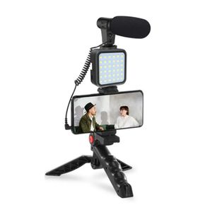 Vlogger kit - Kompletní sada pro chytré telefony, včetně mikrofonu, stativu, LED diody - STUDISTAND