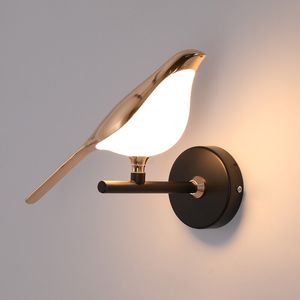 Lampa Ścienna LED Zwierzęta Ptak Lampa Ścienna Nowoczesny Design Lampa Ptak Zmienialne Światło Lampa Łóżkowa Metalowe i Akrylowe Oświetlenie Ścienne Nordic Bird Lampka Nocna Deco Lampa do Sypialni Salon Przedpokój Hotel [Klasa energetyczna E]