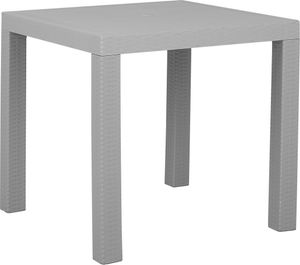 BELIANI Zahradní jídelní stůl světle šedý 80 x 80 cm, 4místný čtverec, minimalistický